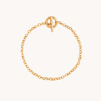 T-Bar Chain Bracelet in Gold-Astrid &amp; Miyu