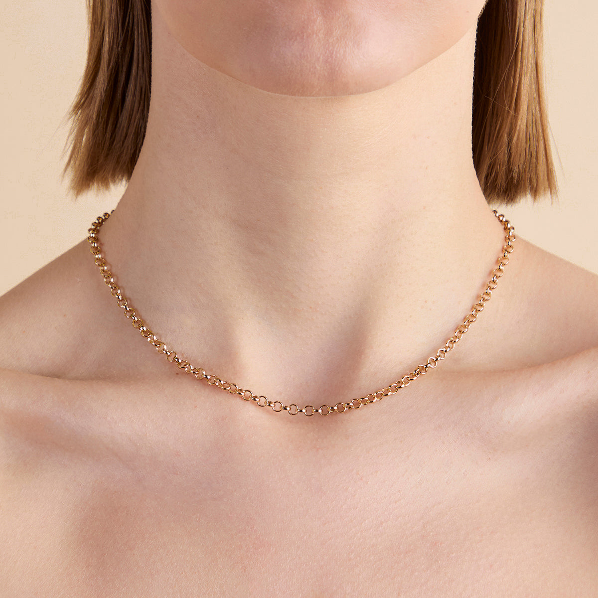 T-Bar Chain Necklace In Gold-Astrid &amp; Miyu