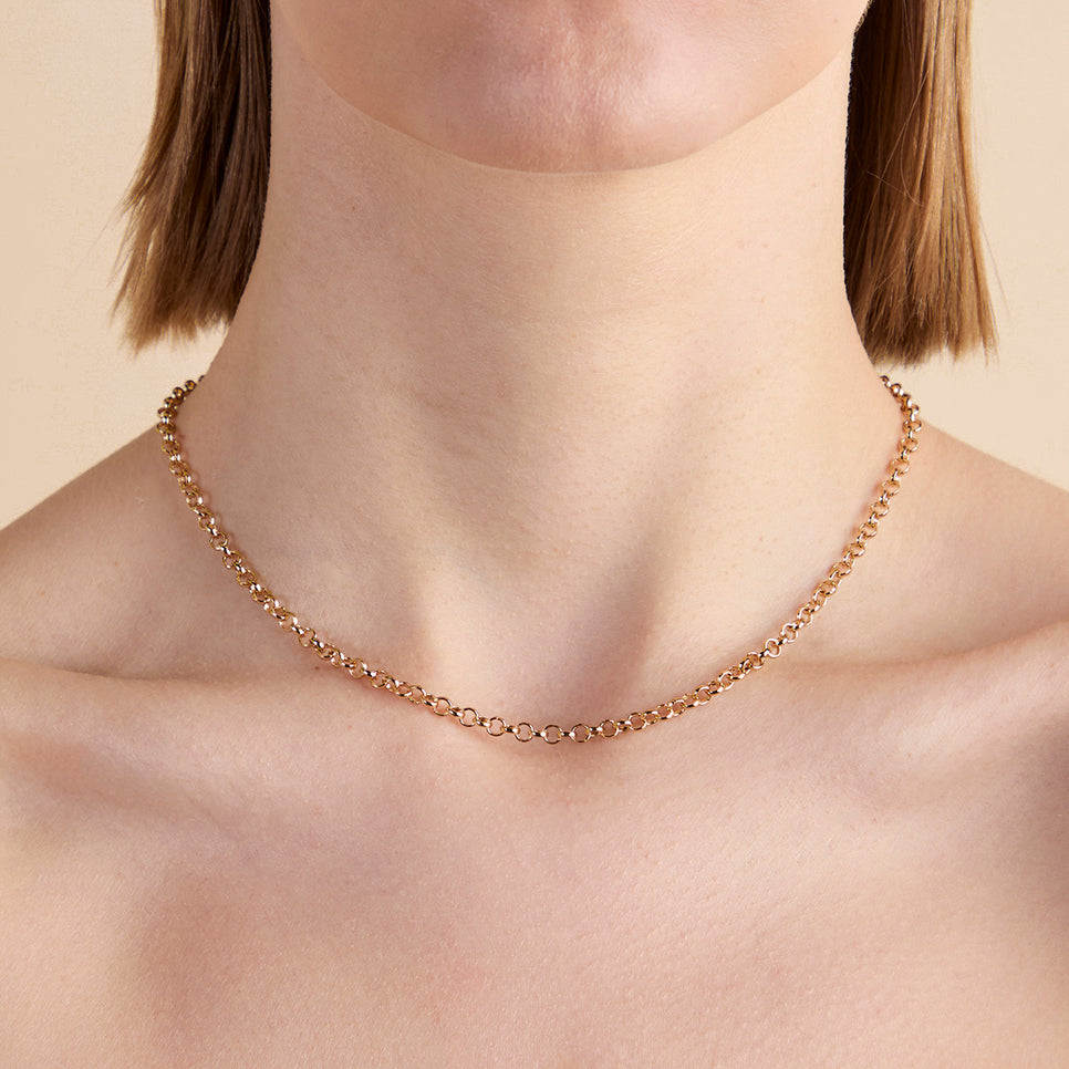 T-Bar Chain Necklace In Gold-Astrid &amp; Miyu