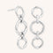 Molten Link Drop Studs in Silver-Astrid &amp; Miyu