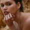 Molten Link Drop Studs in Silver-Astrid &amp; Miyu