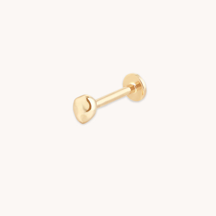 Molten Piercing Stud in Solid Gold-Astrid &amp; Miyu