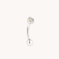 Molten Opal Rook Bar in Solid White Gold-Astrid &amp; Miyu