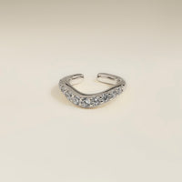Wave Crystal Ear Cuff in Silver-Astrid &amp; Miyu
