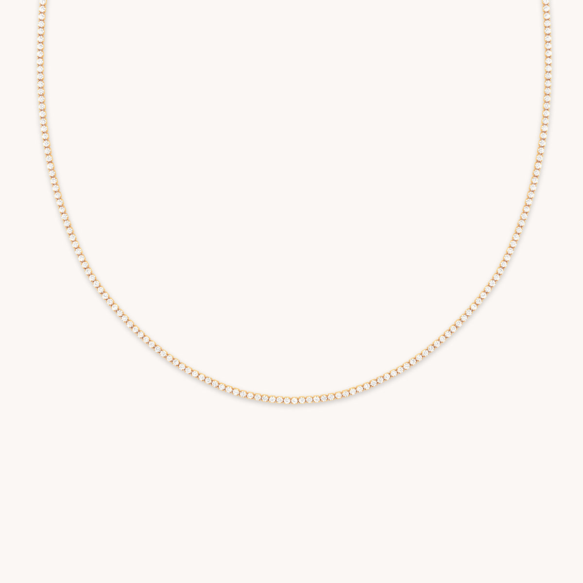 Tennis Chain Necklace in Gold-Astrid &amp; Miyu
