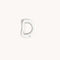 D Initial Click Charm in Solid White Gold-Astrid &amp; Miyu