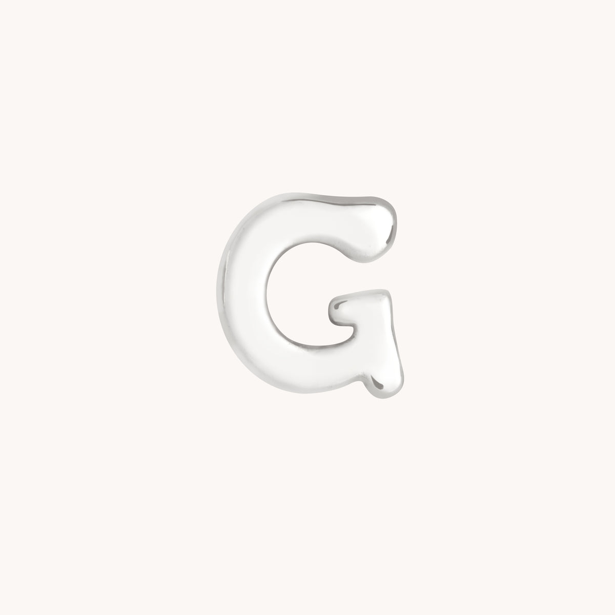 G Initial Click Charm in Solid White Gold-Astrid &amp; Miyu