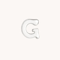 G Initial Click Charm in Solid White Gold-Astrid &amp; Miyu