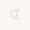 G Initial Click Charm in Solid White Gold-Astrid &amp; Miyu