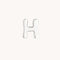 H Initial Click Charm in Solid White Gold-Astrid &amp; Miyu