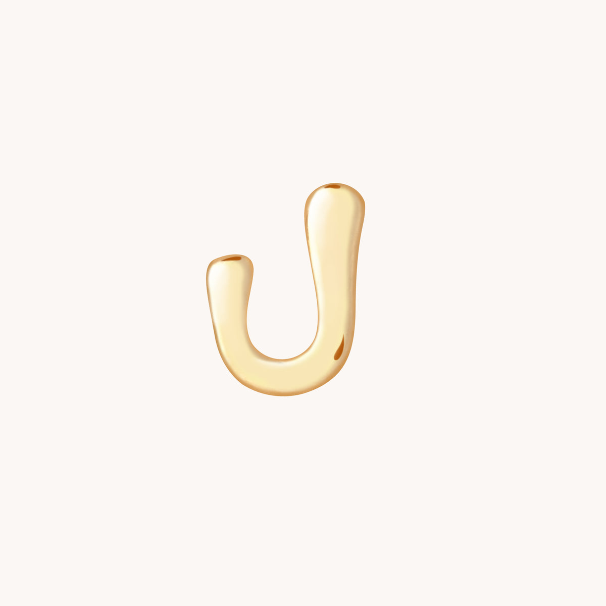 J Initial Click Charm in Solid Gold-Astrid &amp; Miyu