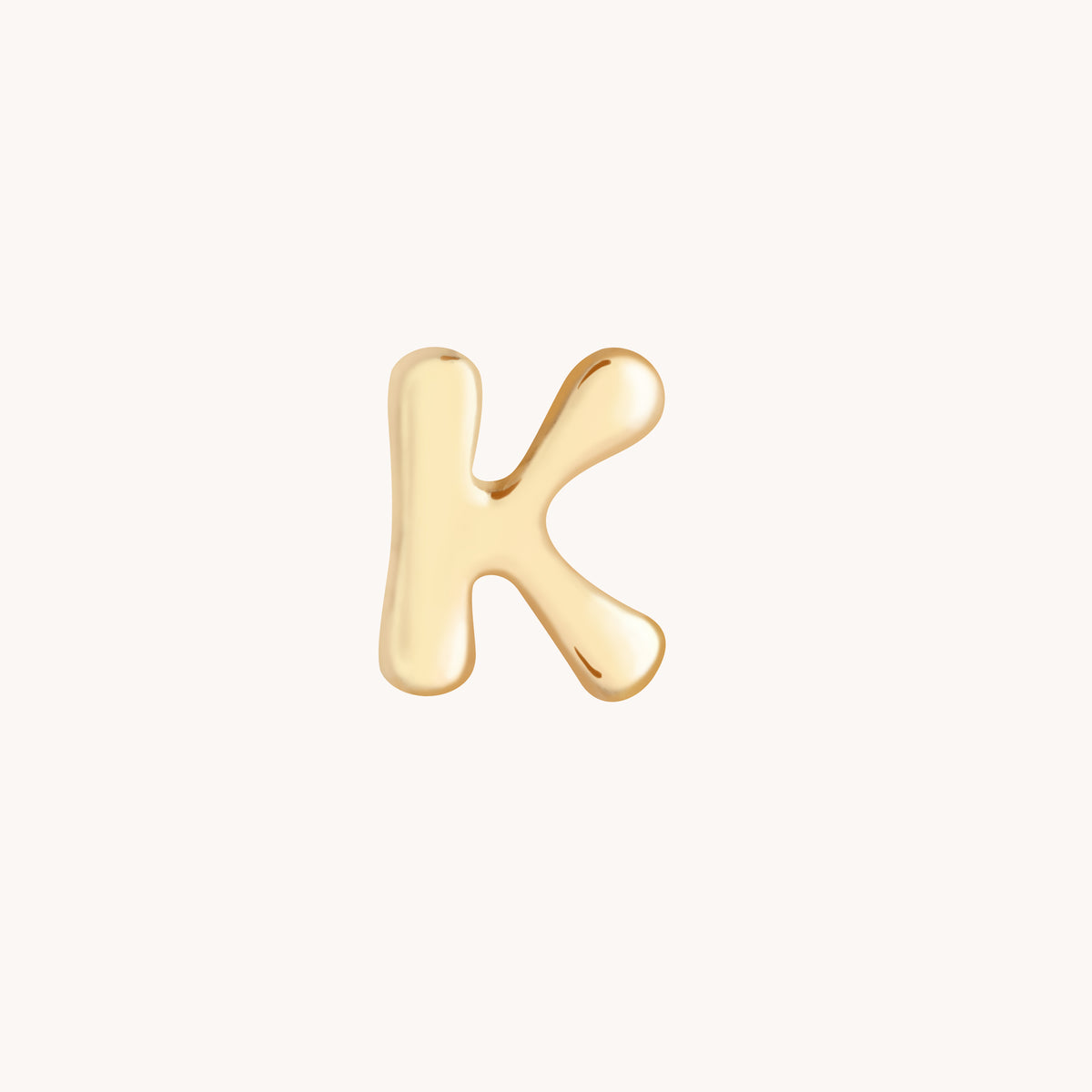 K Initial Click Charm in Solid Gold-Astrid &amp; Miyu