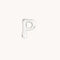 P Initial Click Charm in Solid White Gold-Astrid &amp; Miyu