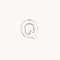 Q Initial Click Charm in Solid White Gold-Astrid &amp; Miyu