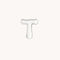 T Initial Click Charm in Solid White Gold-Astrid &amp; Miyu