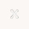 X Initial Click Charm in Solid White Gold-Astrid &amp; Miyu