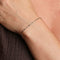 Molten Bar Chain Bracelet in Solid White Gold-Astrid &amp; Miyu