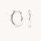 Molten Hoops in Solid White Gold-Astrid &amp; Miyu