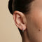 Opal Pear Bezel Huggies in Solid White Gold-Astrid &amp; Miyu