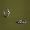 Opal Pear Bezel Huggies in Solid White Gold-Astrid &amp; Miyu