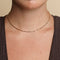 Molten Bar Chain Necklace in Solid Gold-Astrid &amp; Miyu