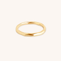Molten Band Ring in Solid Gold-Astrid &amp; Miyu