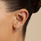 Moonstone Cluster Hoops in Silver-Astrid &amp; Miyu