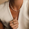 Molten Charm Lariat Necklace in Gold-Astrid &amp; Miyu