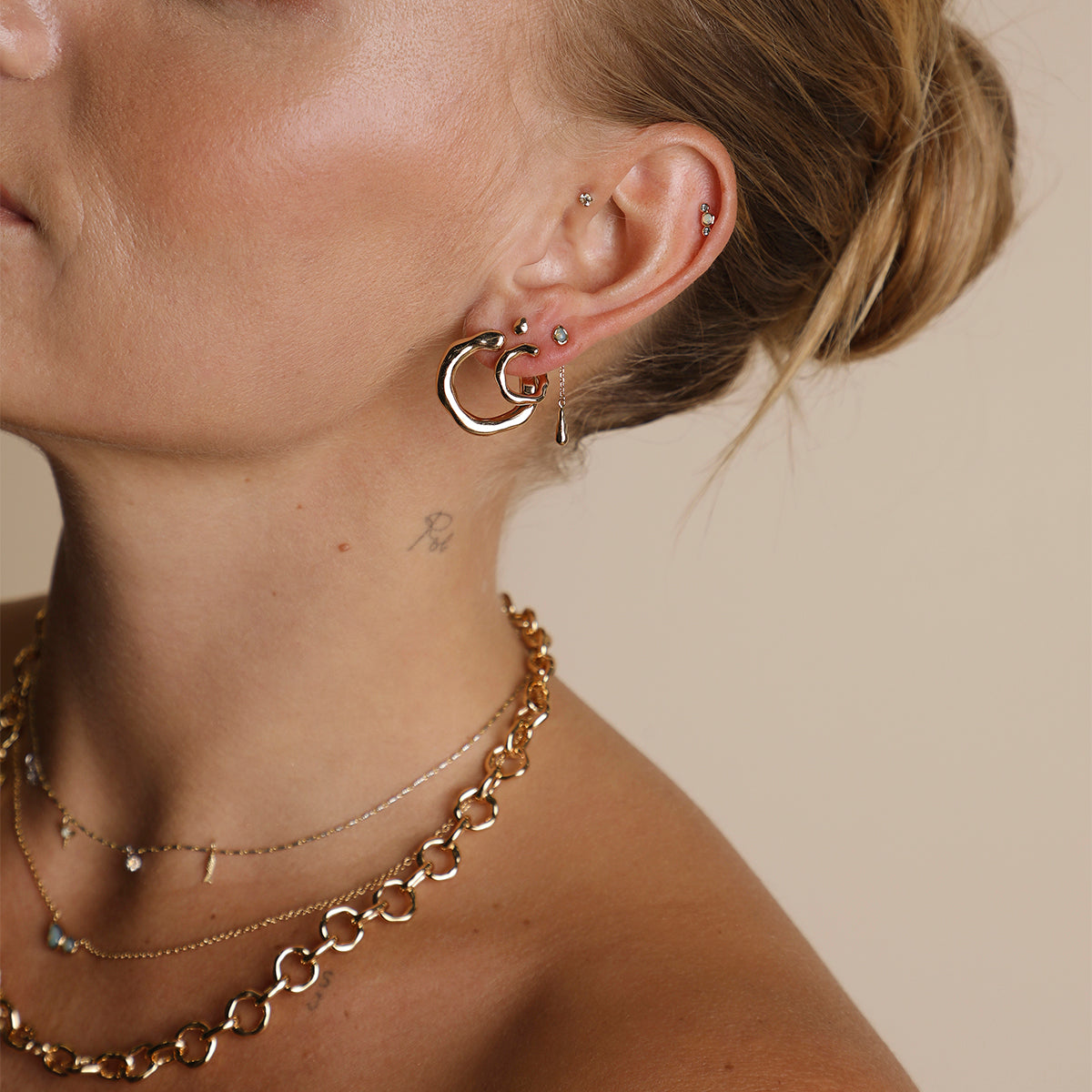 Opal Charm Drop Studs in Gold-Astrid &amp; Miyu