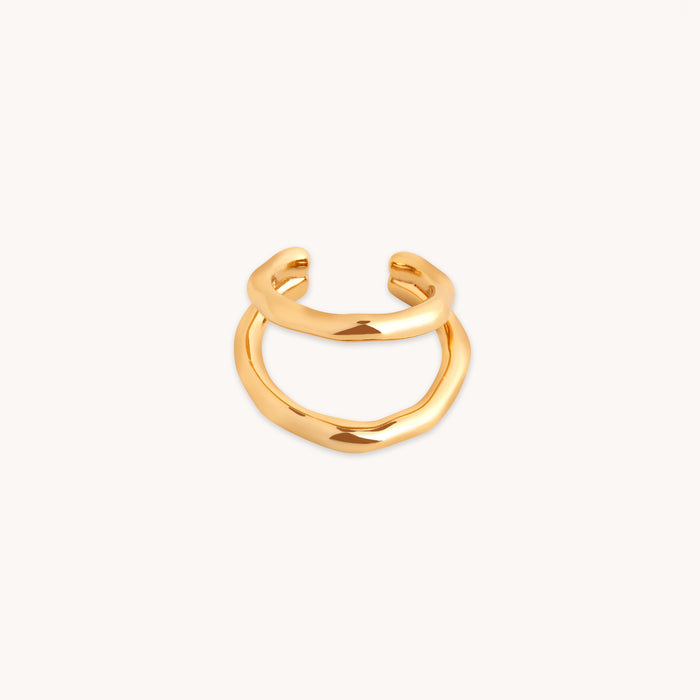 Molten Illusion Ear Cuff in Gold-Astrid &amp; Miyu