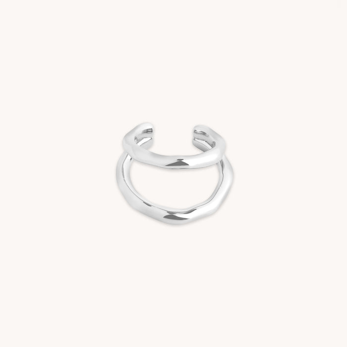 Molten Illusion Ear Cuff in Silver-Astrid &amp; Miyu