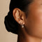 Molten Illusion Pearl Hoops in Silver-Astrid &amp; Miyu