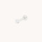 Floating Diamond Large Piercing Stud in Solid White Gold-Astrid &amp; Miyu