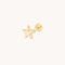 Star Large Piercing Stud in Solid Gold-Astrid &amp; Miyu