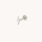 Lightning Bolt Titanium Piercing Stud in Platinum-Astrid &amp; Miyu