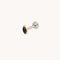 Black Crystal Marquise Titanium Piercing Stud in Gold-Astrid &amp; Miyu