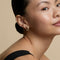 Black Crystal Marquise Titanium Piercing Stud in Gold-Astrid &amp; Miyu