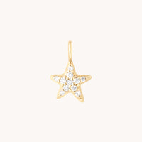 Pavé Star Charm 9k Gold-Astrid &amp; Miyu