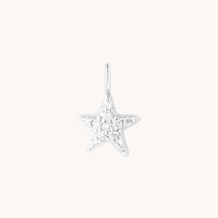 Pavé Star Charm 9k White Gold-Astrid &amp; Miyu