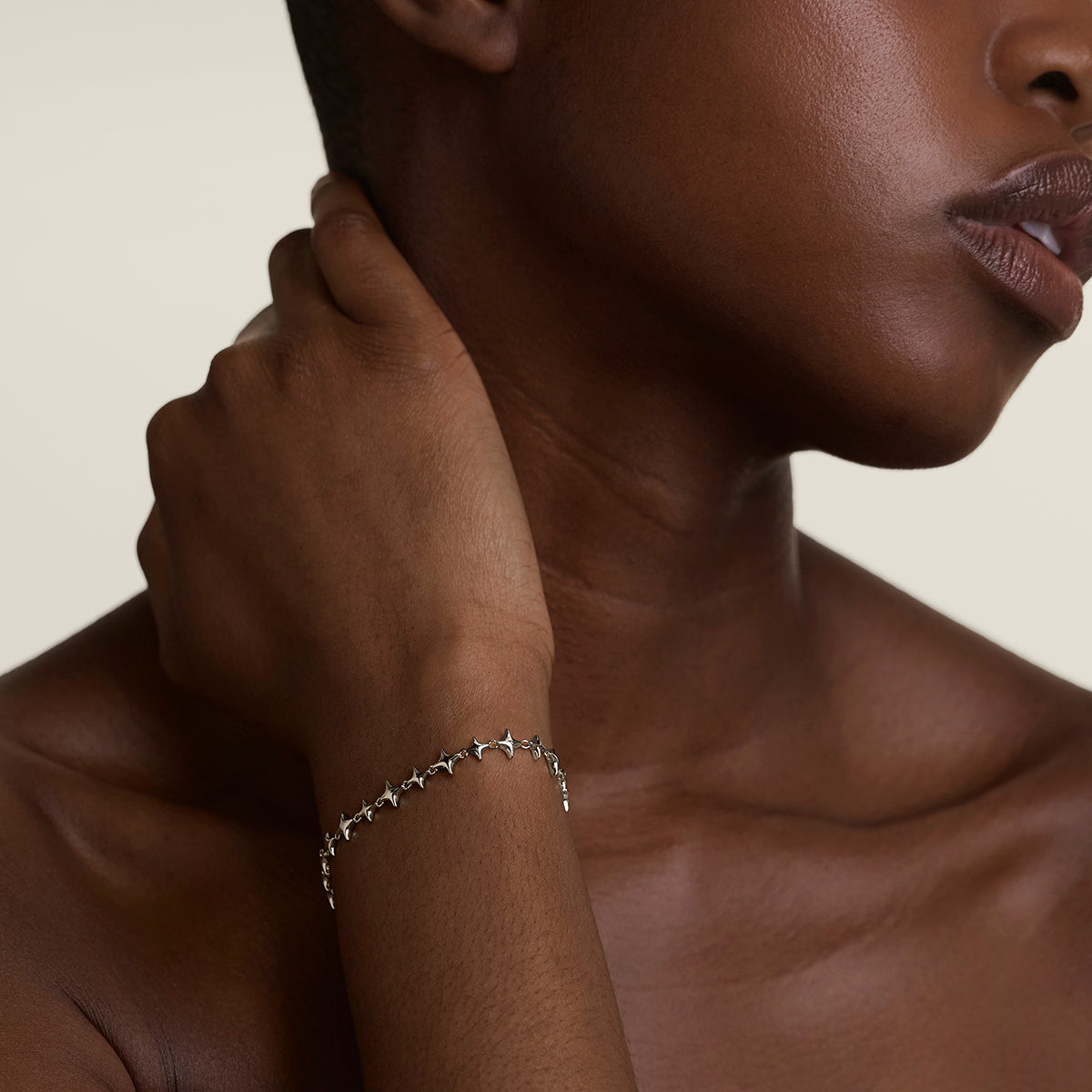 Cosmic Star Chain Bracelet in Silver-Astrid &amp; Miyu