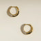 Wave Pavé Crystal Hoops in Gold-Astrid &amp; Miyu