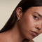 Wave Pavé Crystal Hoops in Silver-Astrid &amp; Miyu