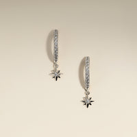 Twilight Star Pavé Hoops in Silver-Astrid &amp; Miyu