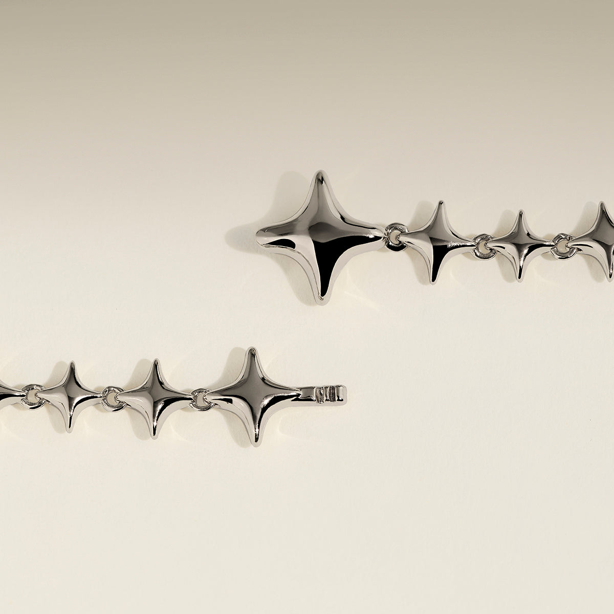 Cosmic Star Chain Necklace in Silver-Astrid &amp; Miyu