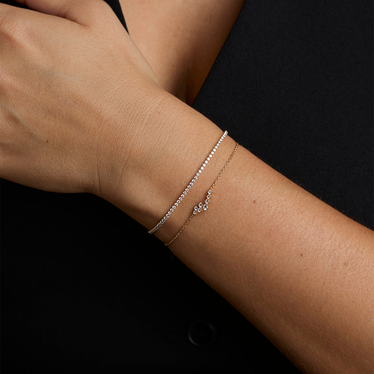 Crystal Scatter Bracelet in Gold-Astrid &amp; Miyu