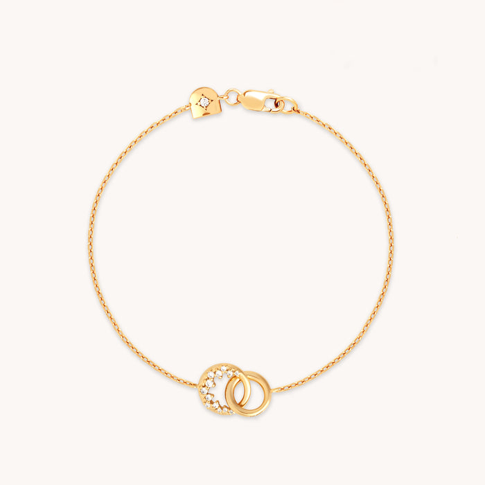 Orbit Crystal Pendant Bracelet in Gold-Astrid &amp; Miyu