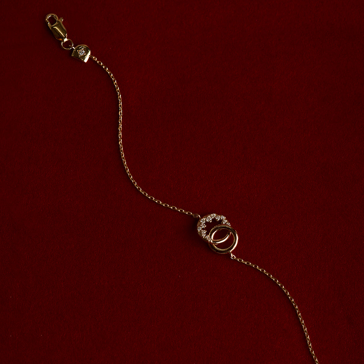 Orbit Crystal Pendant Bracelet in Gold-Astrid &amp; Miyu