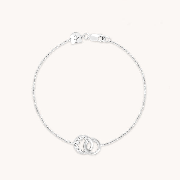 Orbit Crystal Pendant Bracelet in Silver-Astrid &amp; Miyu