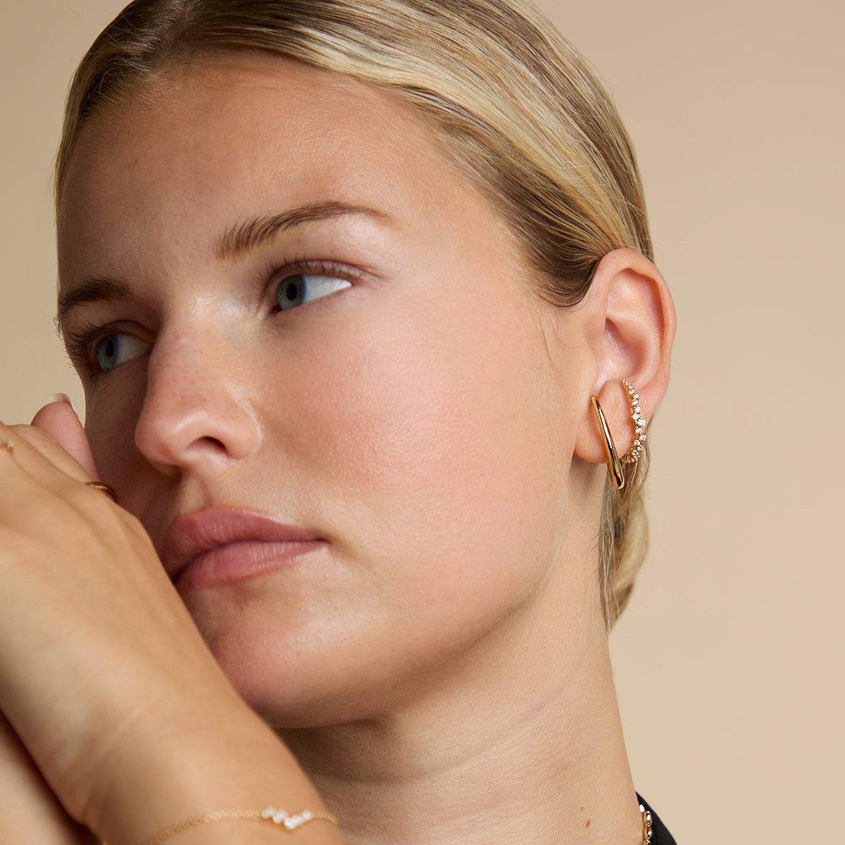 Orbit Crystal Studs in Gold-Astrid &amp; Miyu