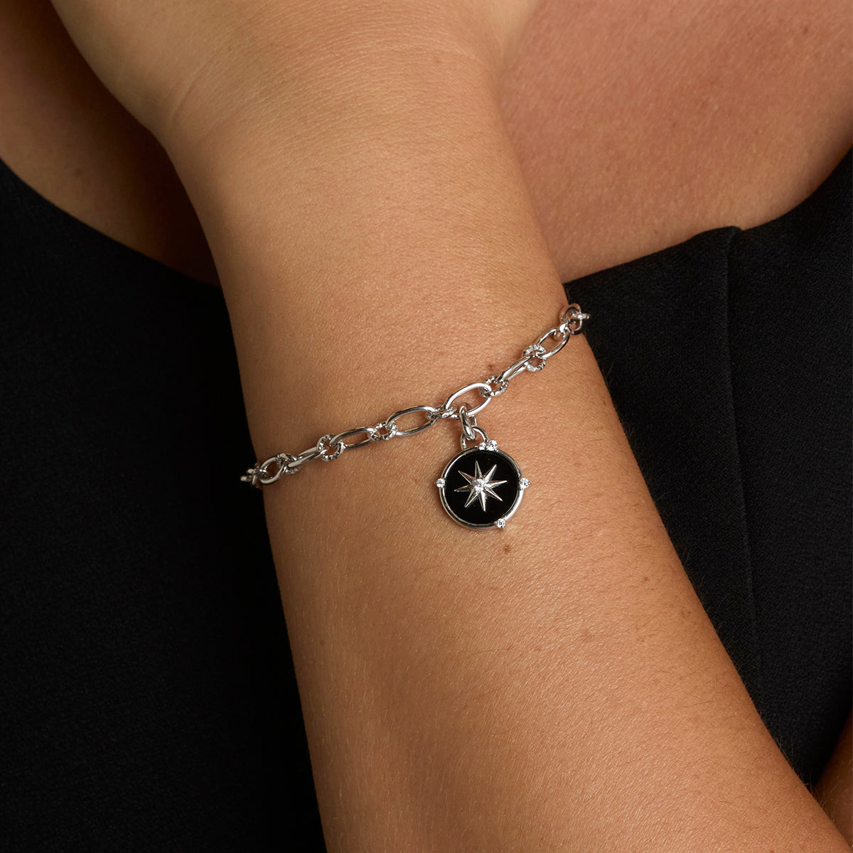 Black Star Clip Charm in Silver-Astrid &amp; Miyu